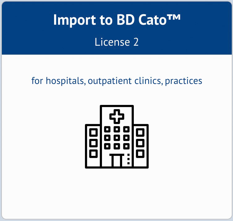 Export oncology protocols for BD Cato clinical system