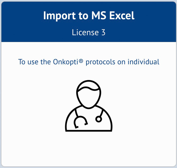 Oncology chemotherapy regimens in MS Excel format